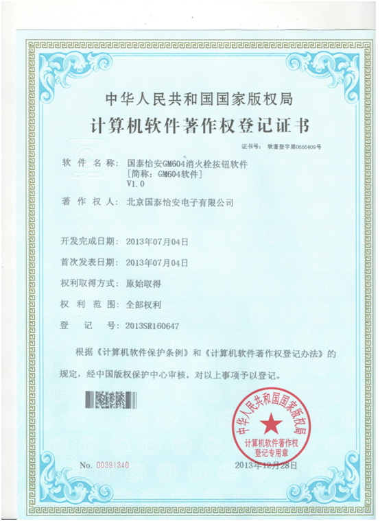 Software Copyright GM604
